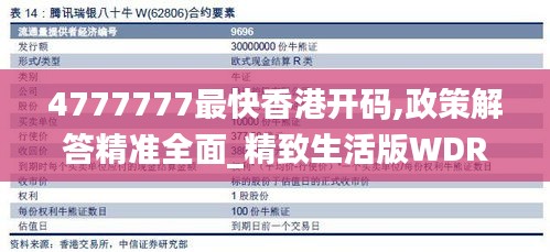 4777777最快香港开码,政策解答精准全面_精致生活版WDR7.72