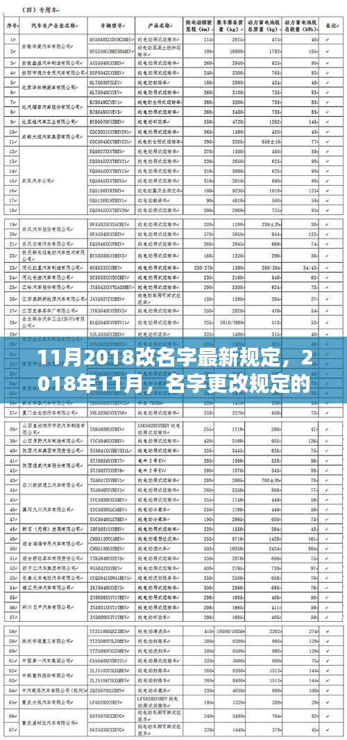 2018年11月名字更改规定新篇章，开启时代新纪元