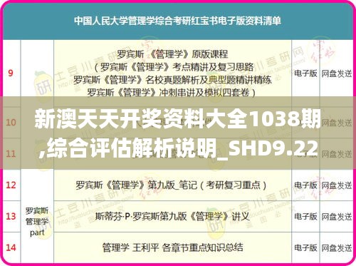 新澳天天开奖资料大全1038期,综合评估解析说明_SHD9.226