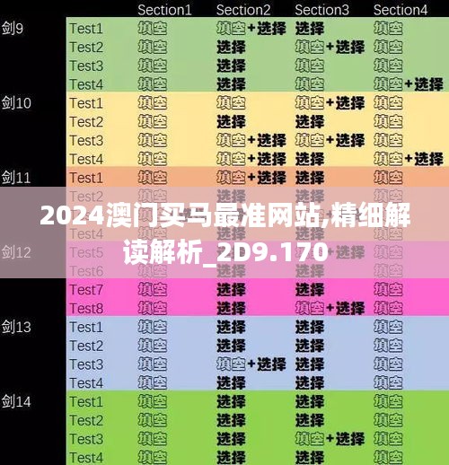 2024澳门买马最准网站,精细解读解析_2D9.170