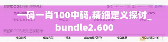 一码一肖100中码,精细定义探讨_bundle2.600