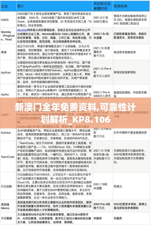 新澳门全年免费资料,可靠性计划解析_KP8.106