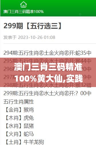 澳门三肖三码精准100%黄大仙,实践性计划推进_WearOS59.943-1