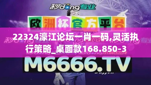 22324濠江论坛一肖一码,灵活执行策略_桌面款168.850-3