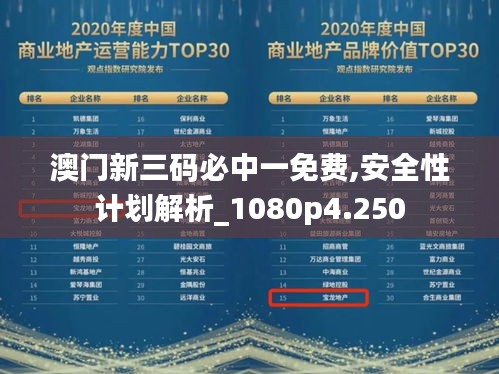 澳门新三码必中一免费,安全性计划解析_1080p4.250