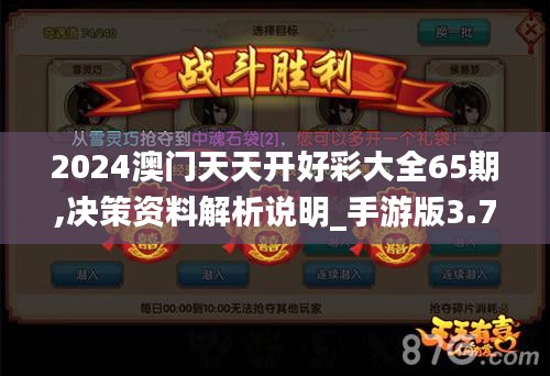2024澳门天天开好彩大全65期,决策资料解析说明_手游版3.790