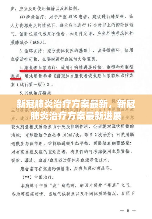 新冠肺炎治疗方案最新进展发布