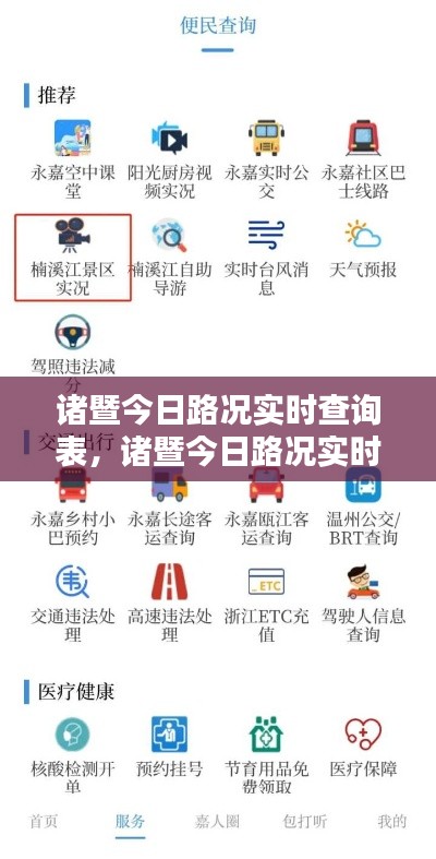 诸暨实时路况查询表，智能出行必备工具，轻松掌握路况信息