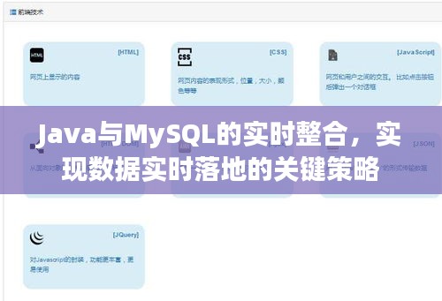 Java与MySQL实时整合，实现数据实时落地的核心策略