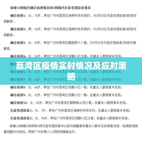 荔湾区疫情最新实时情况及应对策略摘要