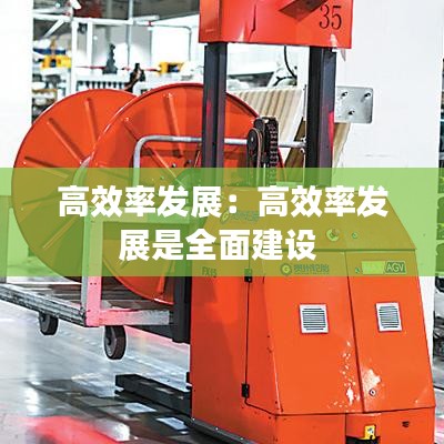 高效率发展：高效率发展是全面建设 