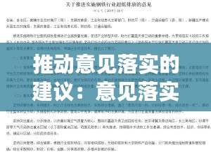 推动意见落实的建议：意见落实的六个阶段 