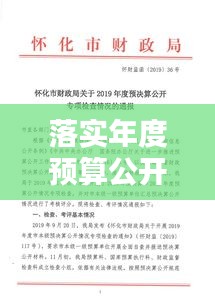 落实年度预算公开：年度预算执行情况通报 