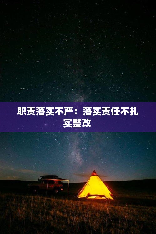 职责落实不严：落实责任不扎实整改 