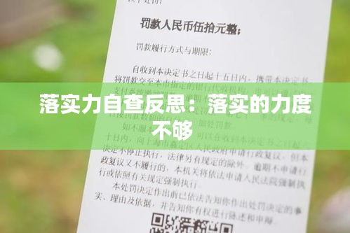 落实力自查反思：落实的力度不够 