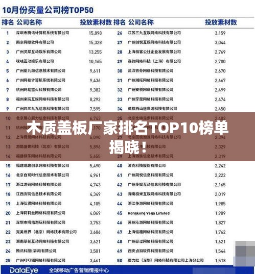 木质盖板厂家排名TOP10榜单揭晓！