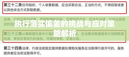 执行落实偏差的挑战与应对策略解析