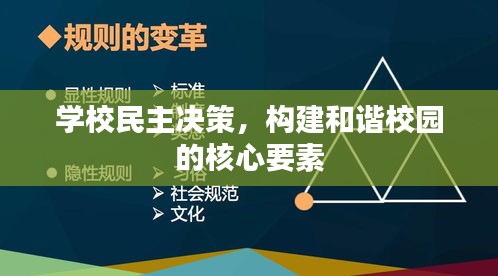 学校民主决策，构建和谐校园的核心要素