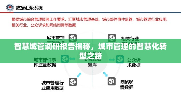 智慧城管调研报告揭秘，城市管理的智慧化转型之路