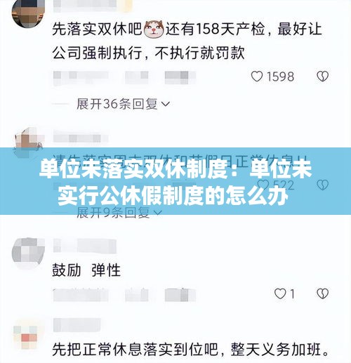 单位未落实双休制度：单位未实行公休假制度的怎么办 