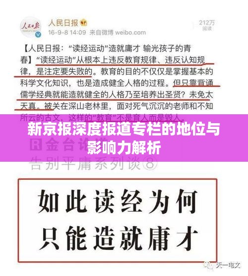 新京报深度报道专栏的地位与影响力解析