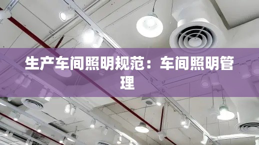 生产车间照明规范：车间照明管理 
