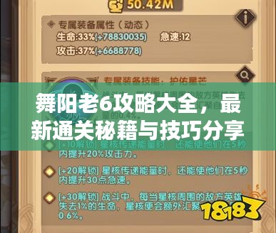 舞阳老6攻略大全，最新通关秘籍与技巧分享