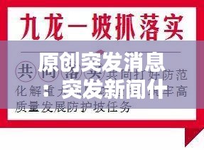 原创突发消息：突发新闻什么意思 