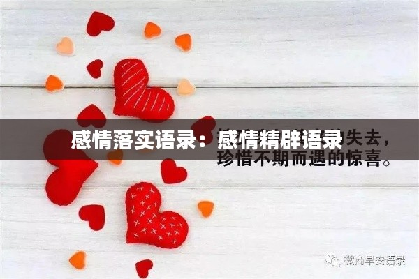 感情落实语录：感情精辟语录 