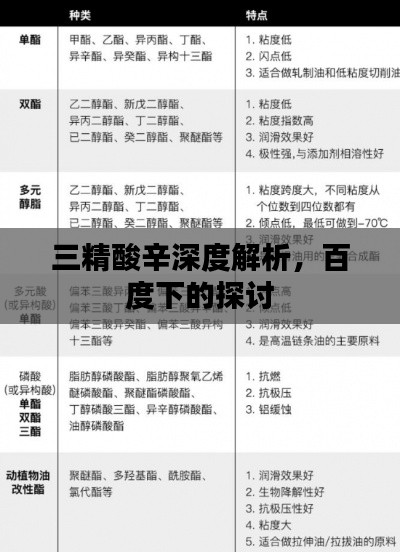 三精酸辛深度解析，百度下的探讨