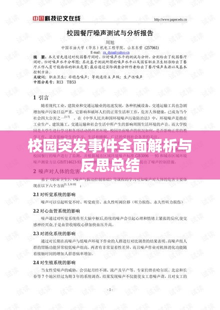 校园突发事件全面解析与反思总结