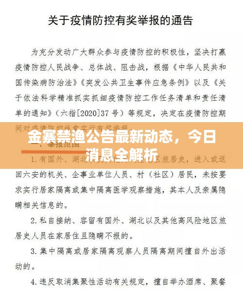 金寨禁渔公告最新动态，今日消息全解析