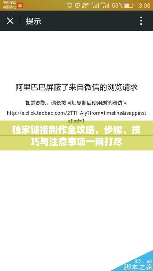 独家链接制作全攻略，步骤、技巧与注意事项一网打尽