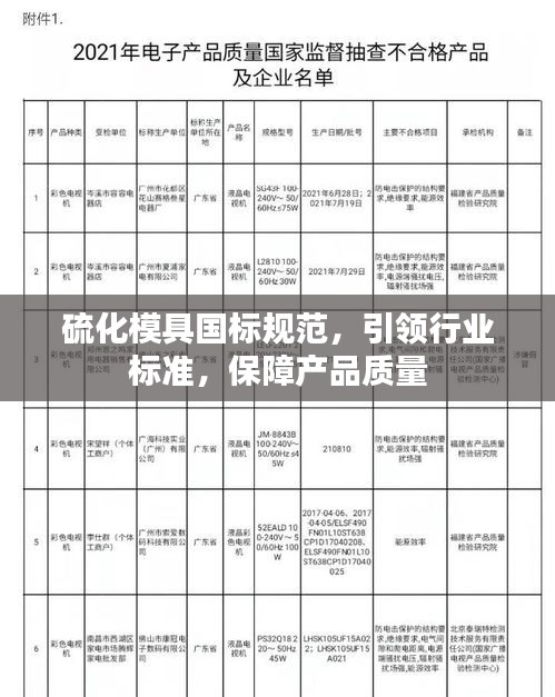 硫化模具国标规范，引领行业标准，保障产品质量