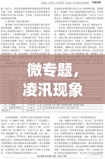 微专题，凌汛现象揭秘与应对策略研究