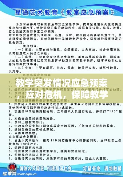 教学突发情况应急预案，应对危机，保障教学安全！