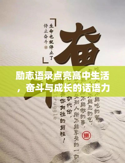 励志语录点亮高中生活，奋斗与成长的话语力量