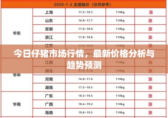 今日仔猪市场行情，最新价格分析与趋势预测