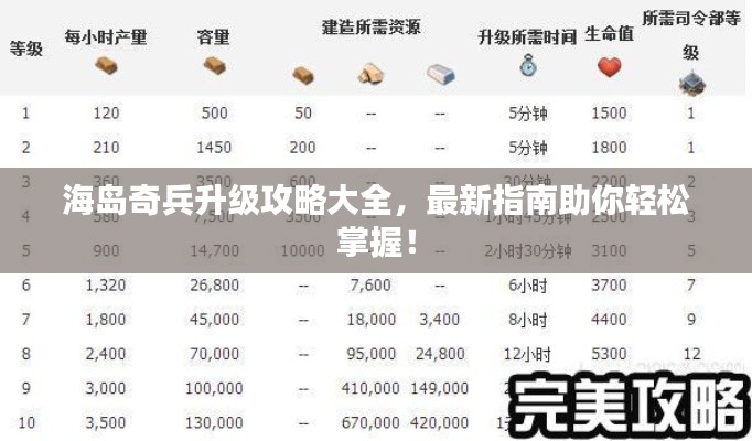 海岛奇兵升级攻略大全，最新指南助你轻松掌握！