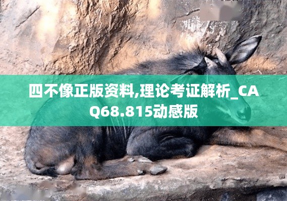 四不像正版资料,理论考证解析_CAQ68.815动感版