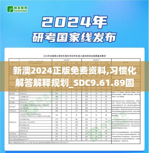 新澳2024正版免费资料,习惯化解答解释规划_SDC9.61.89固定版