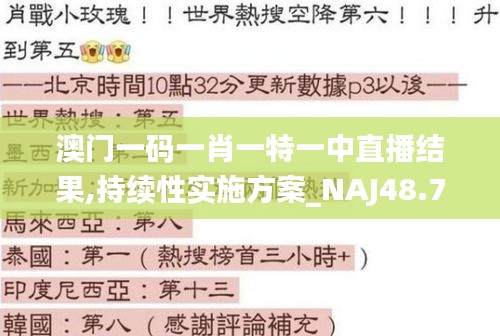 澳门一码一肖一特一中直播结果,持续性实施方案_NAJ48.744服务器版