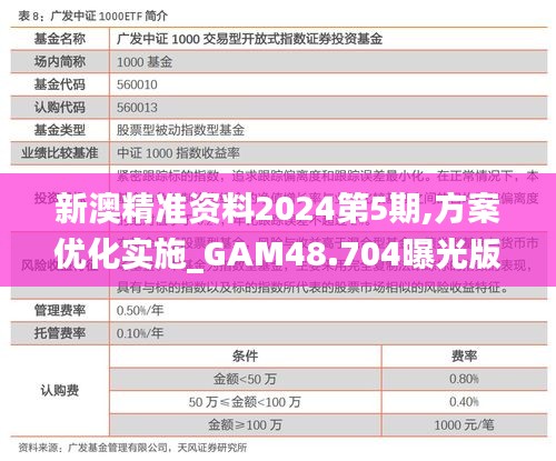 新澳精准资料2024第5期,方案优化实施_GAM48.704曝光版