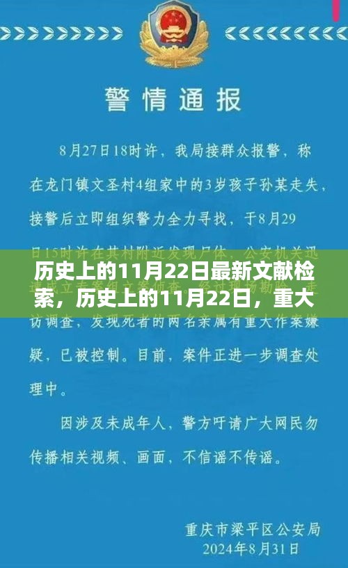 历史上的11月22日，重大事件深度探究与最新文献检索