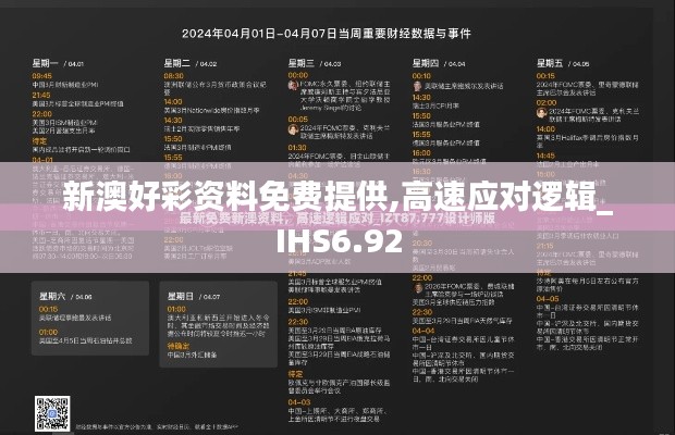 新澳好彩资料免费提供,高速应对逻辑_IHS6.92