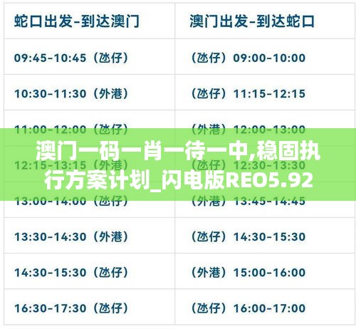 澳门一码一肖一待一中,稳固执行方案计划_闪电版REO5.92