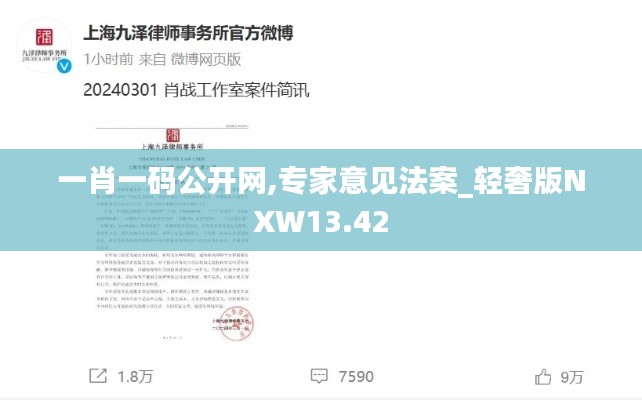 一肖一码公开网,专家意见法案_轻奢版NXW13.42