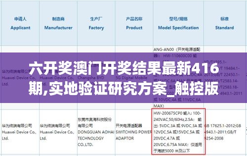 六开奖澳门开奖结果最新416期,实地验证研究方案_触控版FNV13.66