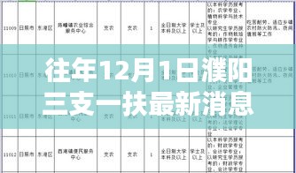 往年12月1日濮阳三支一扶最新消息综述发布