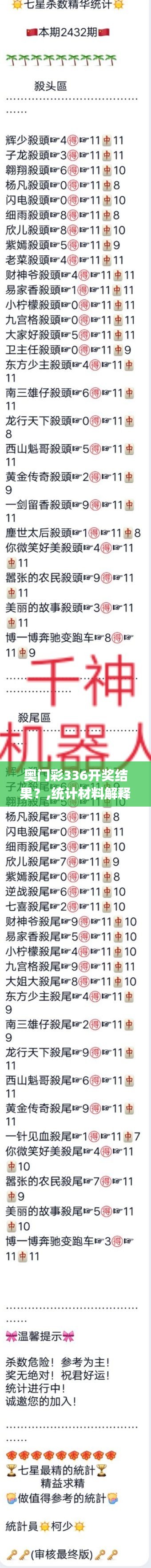 奥门彩336开奖结果？,统计材料解释设想_NLX70.935稳定版